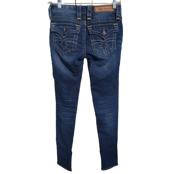Rock Revival Denim - Rock Revival Jeans 25 Womens Blue Denim Jessica Skinny Leg Dark Wash Stretch